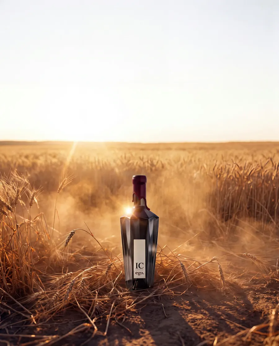 Bottle · wheat field