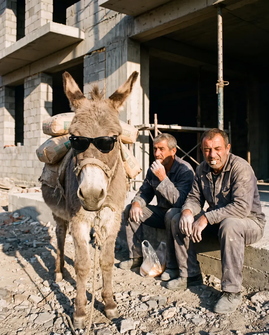 Donkey in sunglasses